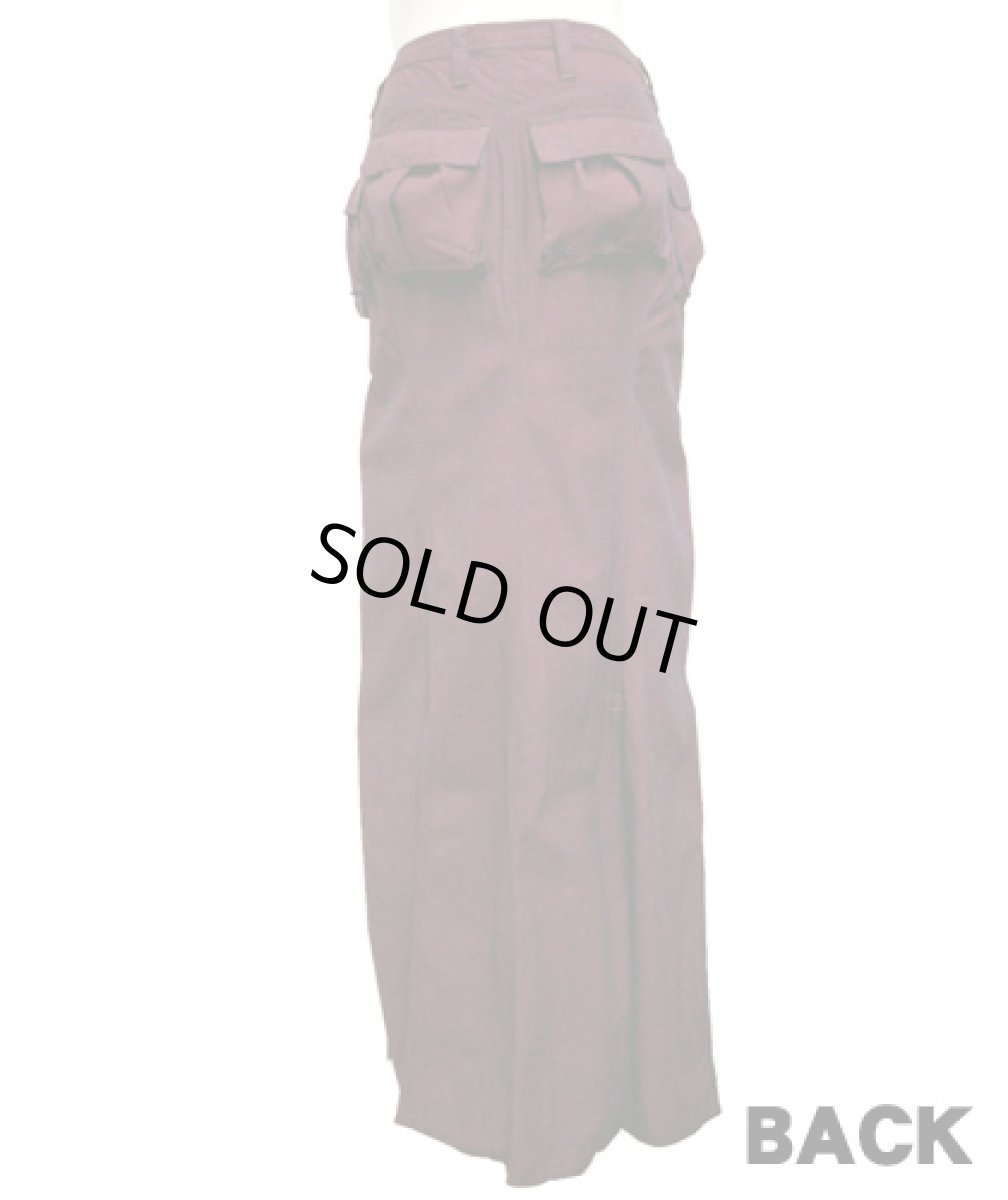 画像3: BONE ポケット・ロングスカート / ダークレッド (3)