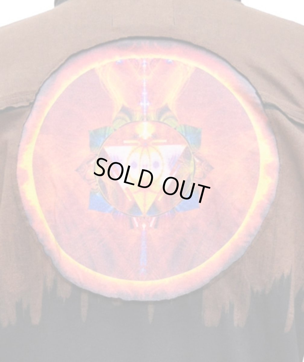 画像5: PUMAYANA メンズ・長袖カットソー/ブラウン×ブラックC (5)