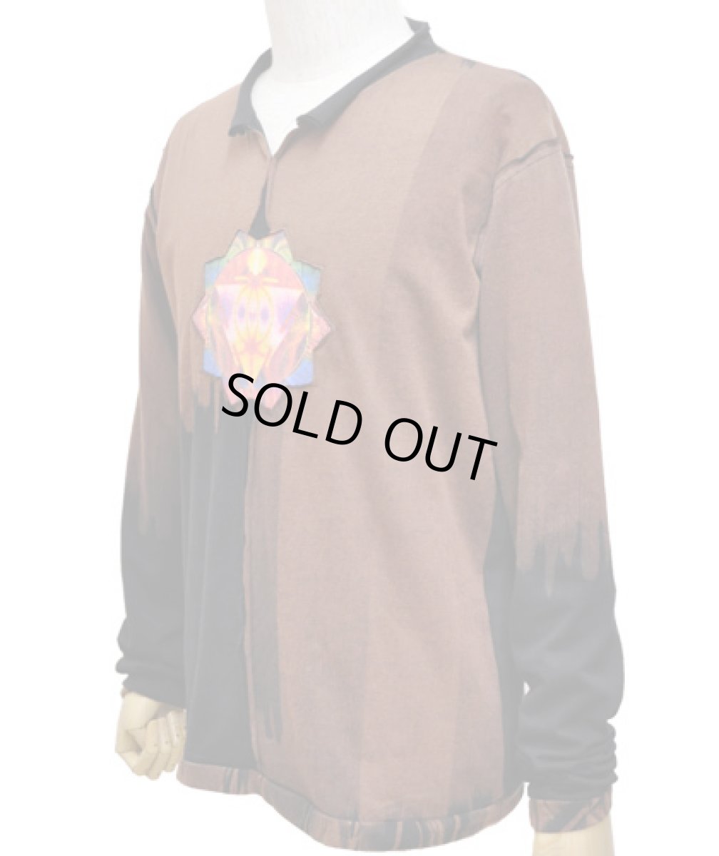 画像3: PUMAYANA メンズ・長袖カットソー/ブラウン×ブラックC (3)