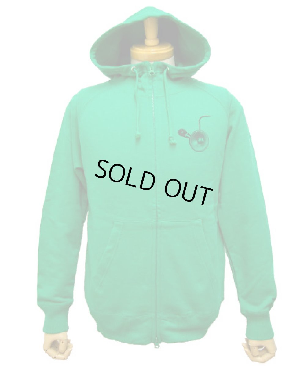 画像3: MANALIBREユニセックスパーカー「BASS CULTURE/グリーン」 (3)