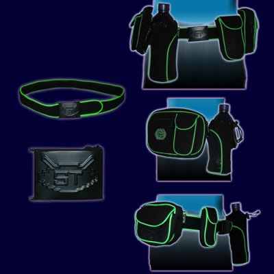 画像2: SPACE TRIBEウエストバッグ「UFO Pouch Belt / ブラック+UV ライム」