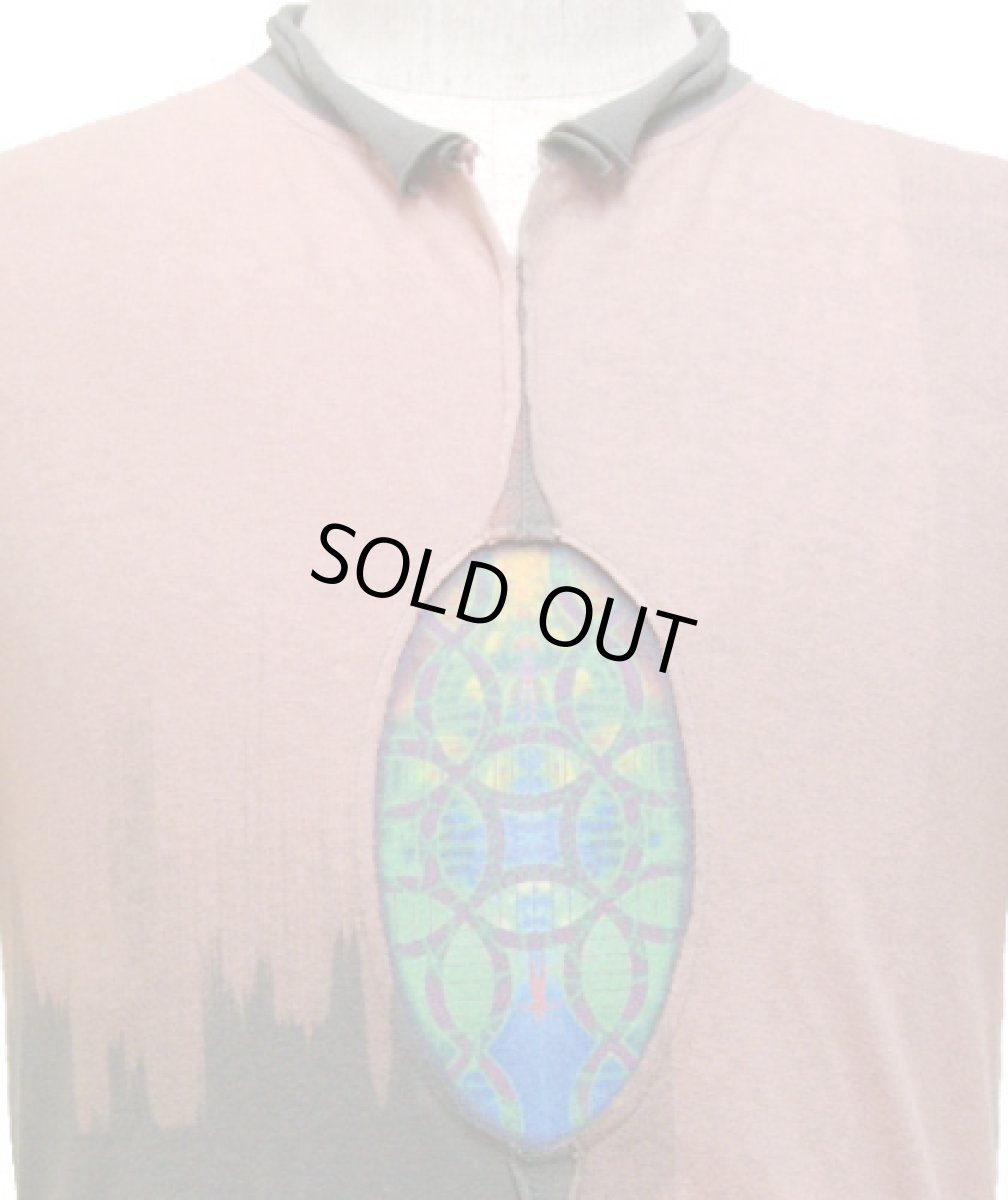 画像2: PUMAYANA メンズ・半袖Tシャツ/ ピンク×グレー (2)