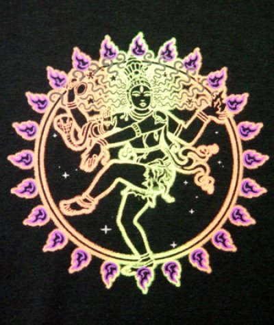 画像2: SPACE TRIBEメンズTシャツ『DANCING SHIVA』