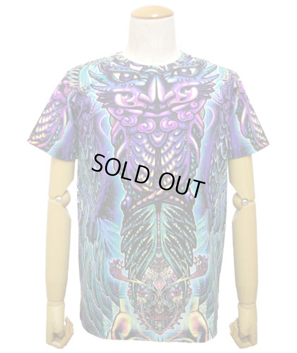 画像2: SPACE TRIBEメンズ・Tシャツ「Rainbow Barong Totem」 (2)