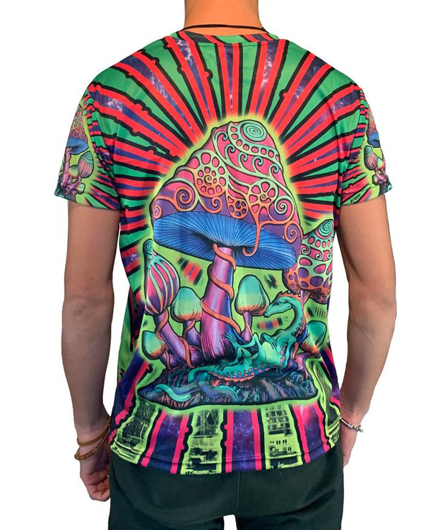 space tribe psychedelic design Tシャツ 半袖-